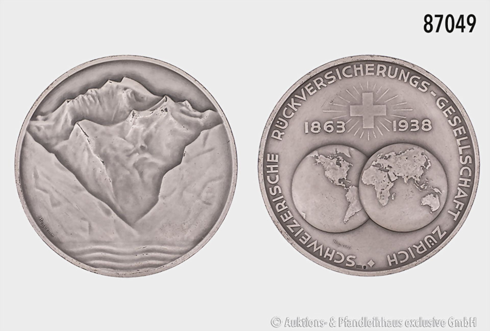 Schweiz, silberne Verdienstmedaille 1938, von Huguenin, Schweizerische ...