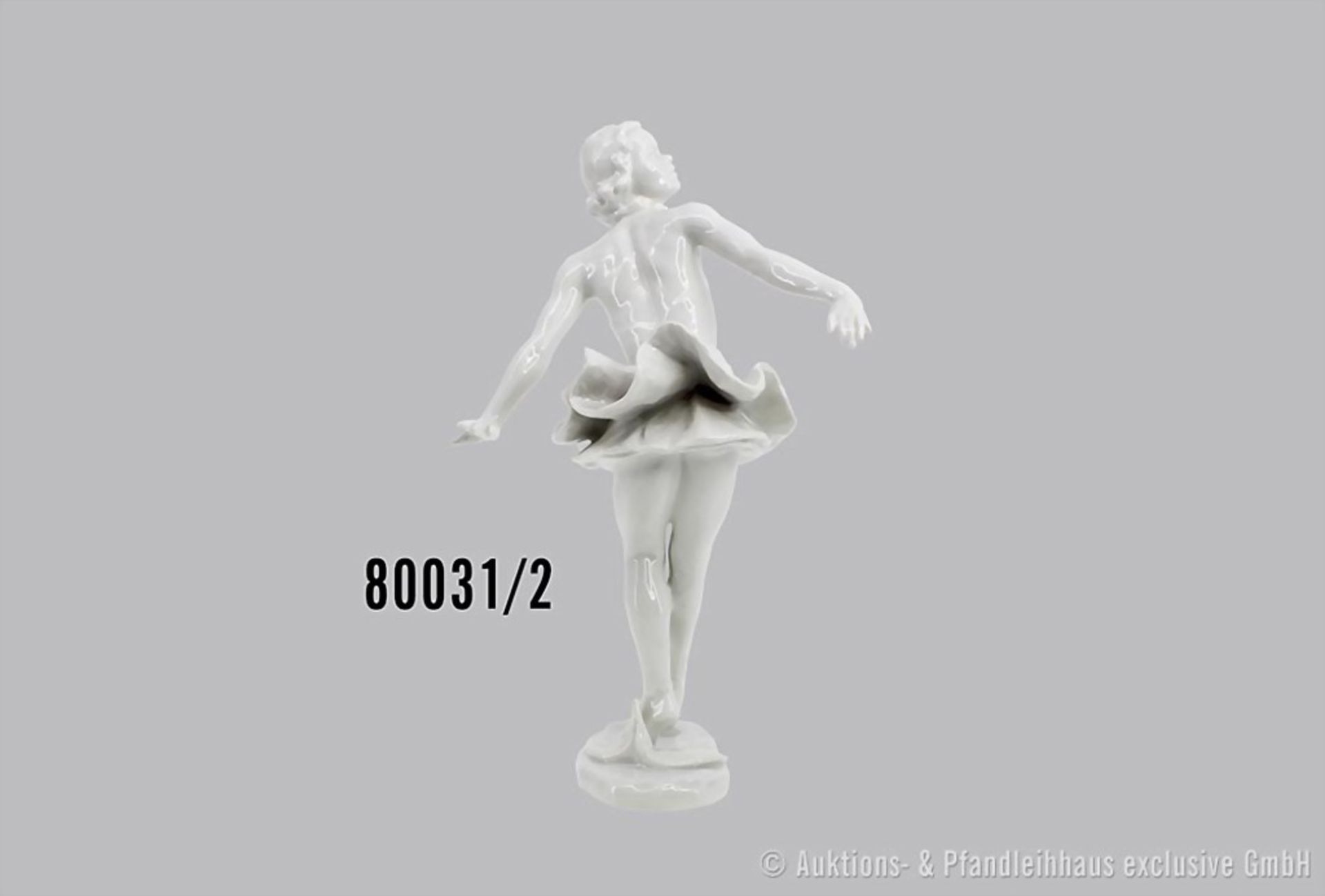 Rosenthal Tänzerin, Porzellan, Darstellung einer Spitzenballerina, auf der Plinthe bez. ... - Bild 2 aus 3