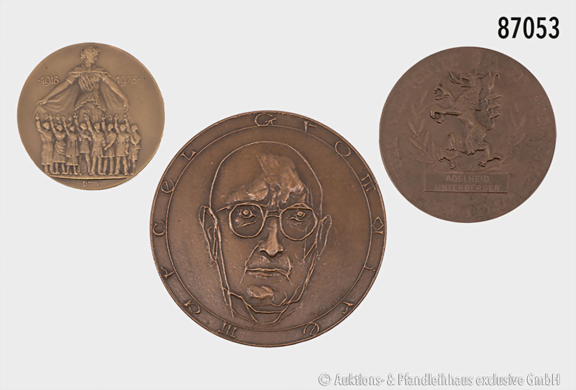 Konv. Verdienstmedaille für zehnjährige Mitarbeit in der Bayerischen Volkspartei, 1928, ...