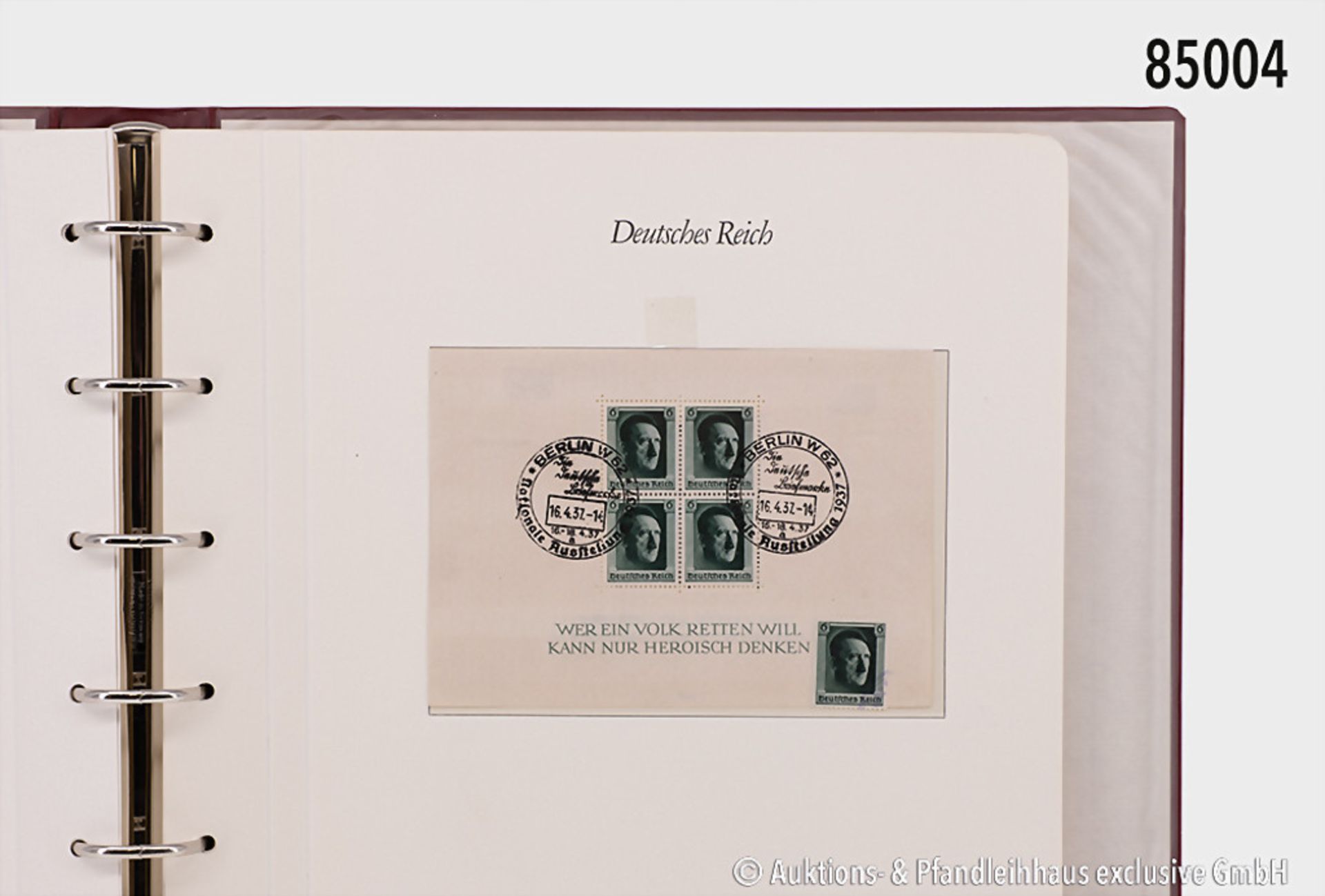 Konv. 2 Briefmarkenalben, dabei Deutsches Reich, auch mit Blöcken, sowie ... - Bild 2 aus 2