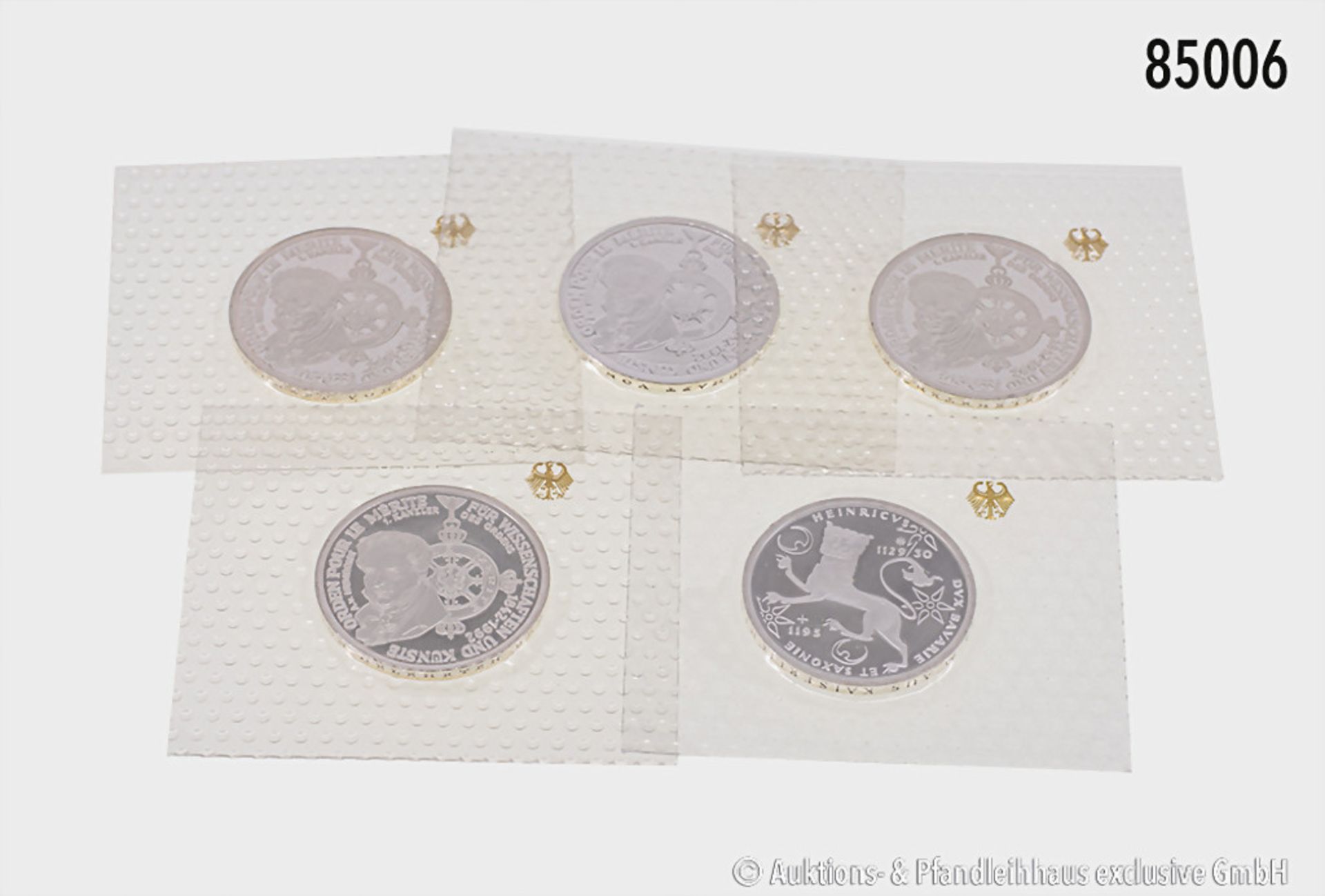BRD, Konv. ca. 45 x 10-DM-Gedenkmünzen aus 1990/1995, dabei 7 x 1992, Orden Pour le ...