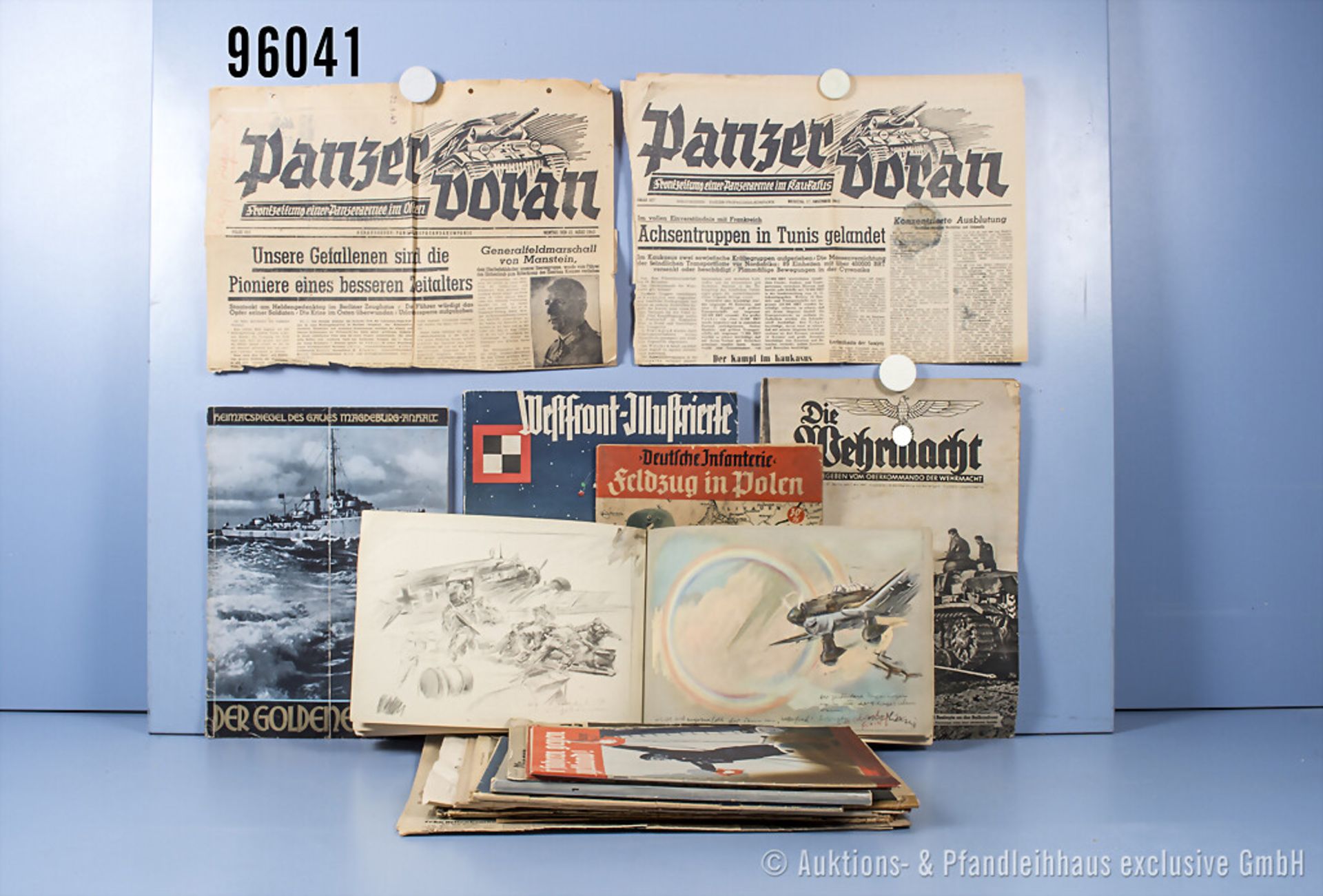 Konv. 25 Zeitschriften und Zeitungen 3. Reich und 2. WK, u.a. 2 x "Nordland ...