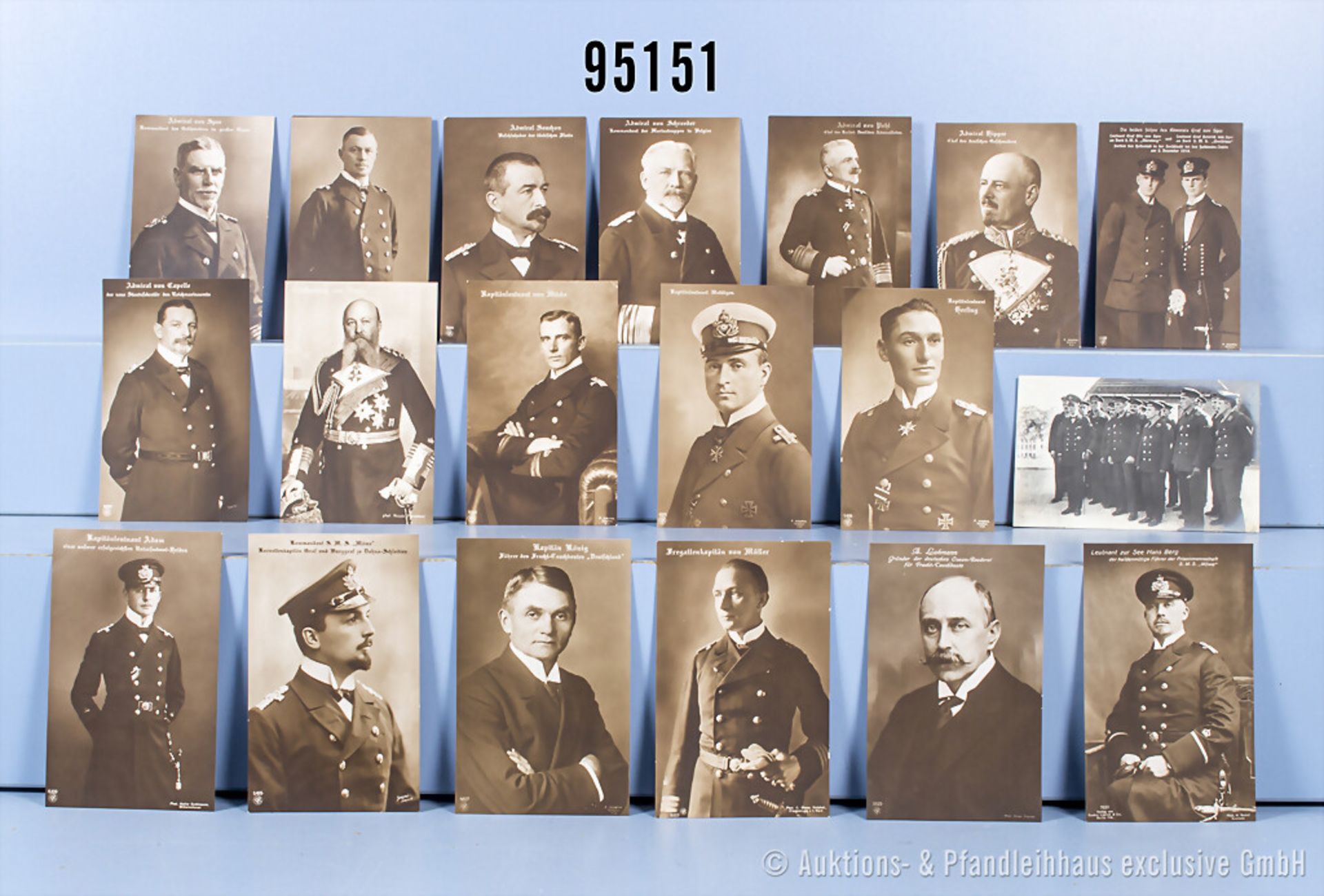 Konv. 20 überw. Portraits in Postkartengröße von Persönlichkeiten der kaiserlichen ...