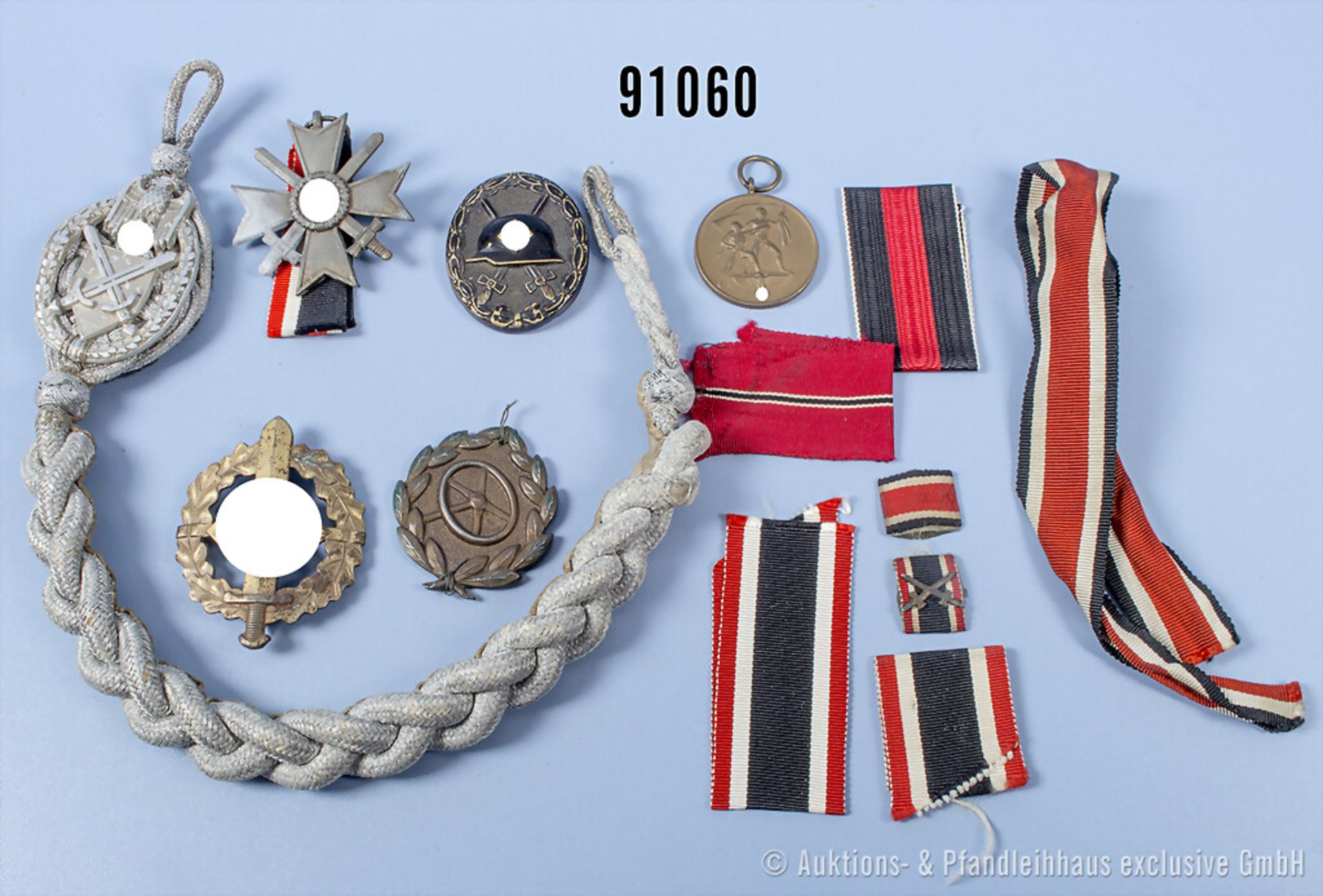 Konv. Sudetenlandmedaille, SA-Sportabzeichen in Bronze, KVK 2. Klasse mit Schwertern, ...