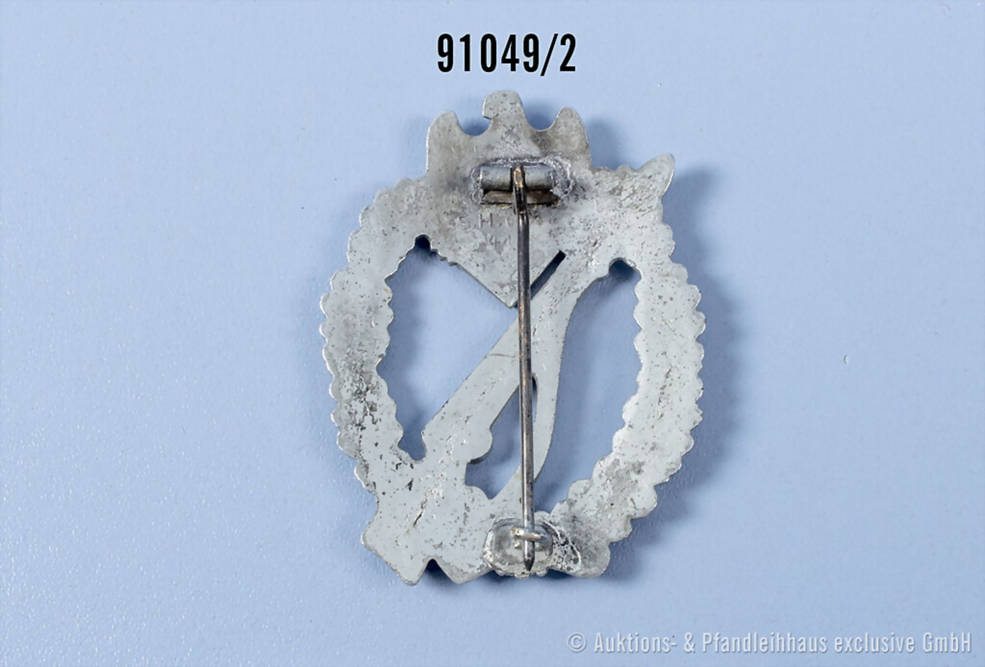 Infanterie-Sturmabzeichen in Silber, Zinkausf., Hersteller "S.H.u.Co.41" guter Zustand ... - Image 2 of 2