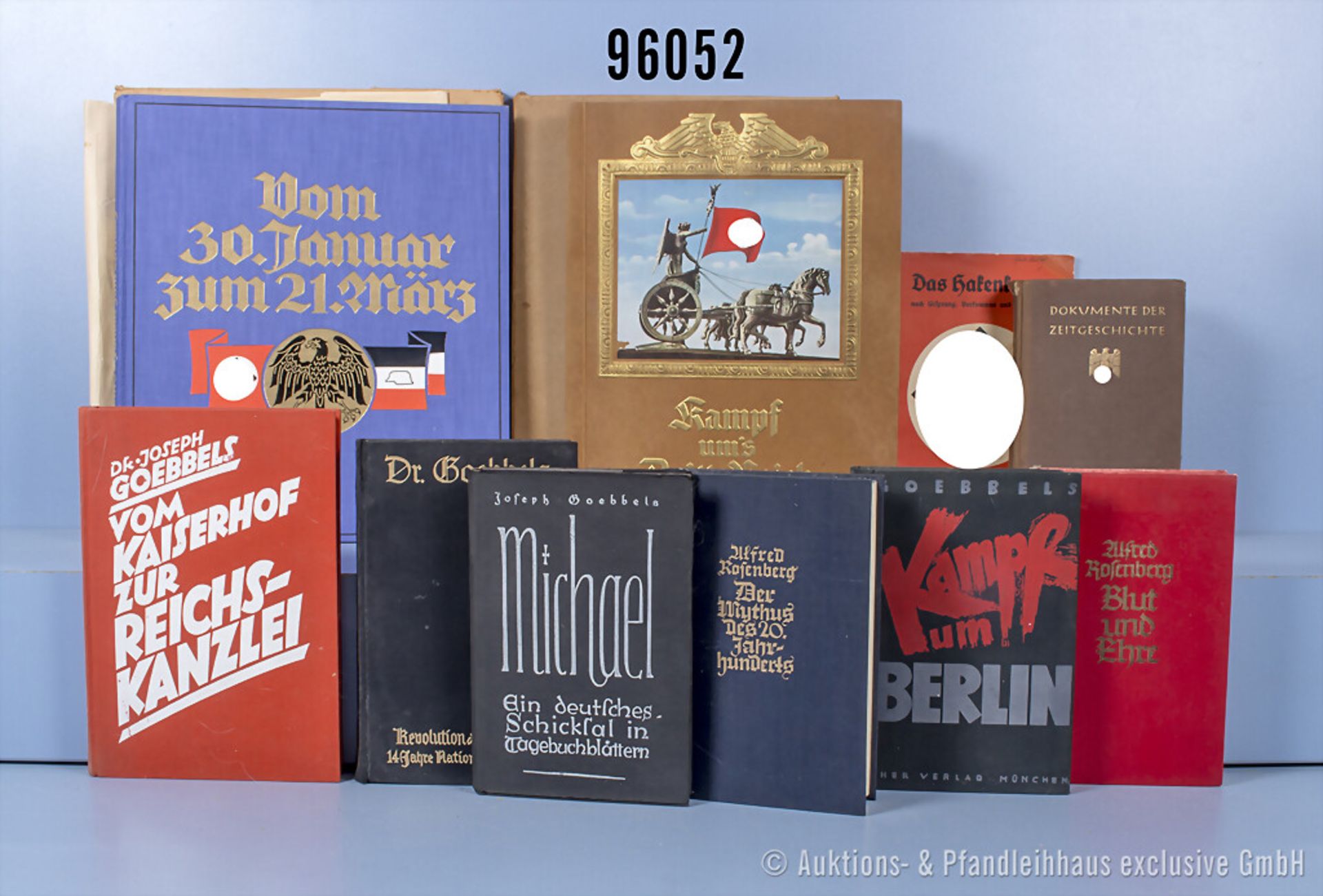 Konvolut Literatur 3. Reich / VK, SBA „Kampf ums 3. Reich“, mit Schuber, nicht ...