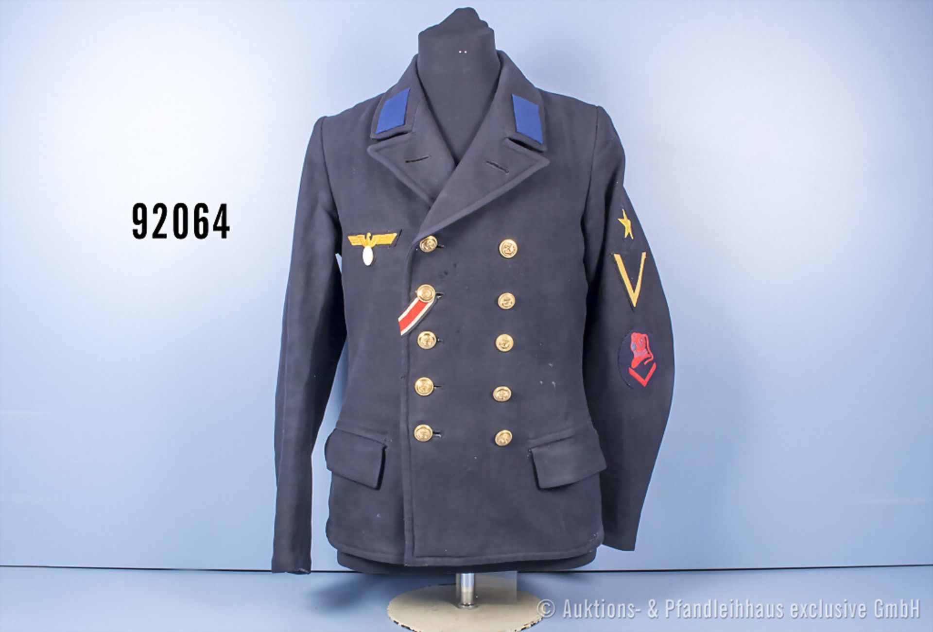 Uniformrock (Colanie) eines Gefreiten der Kriegsmarine, komplett mit Effekten, ...