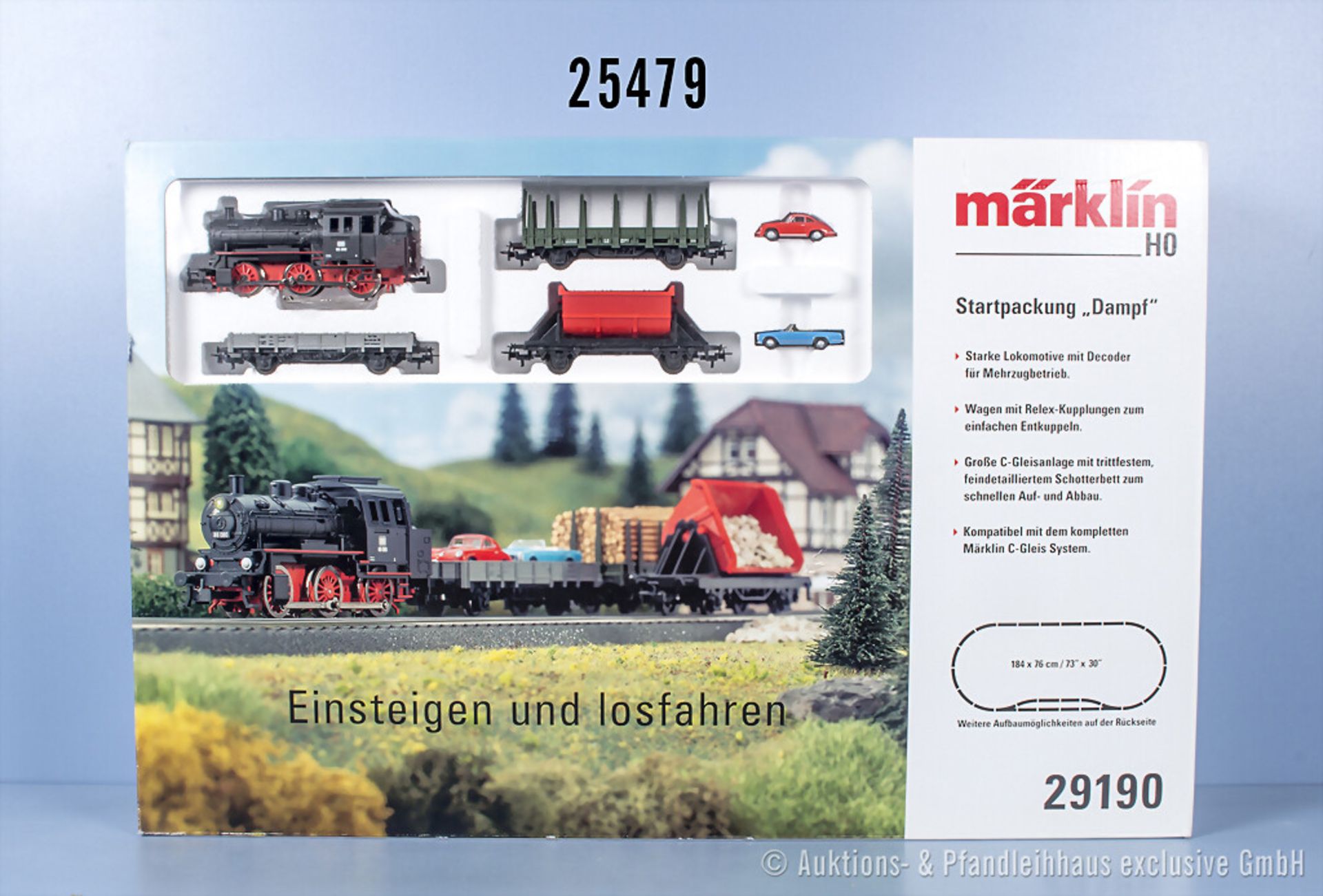 Märklin Delta digital H0 29190 Startset Güterzug mit Tenderlok der DB, BN 89 080, 3 ...