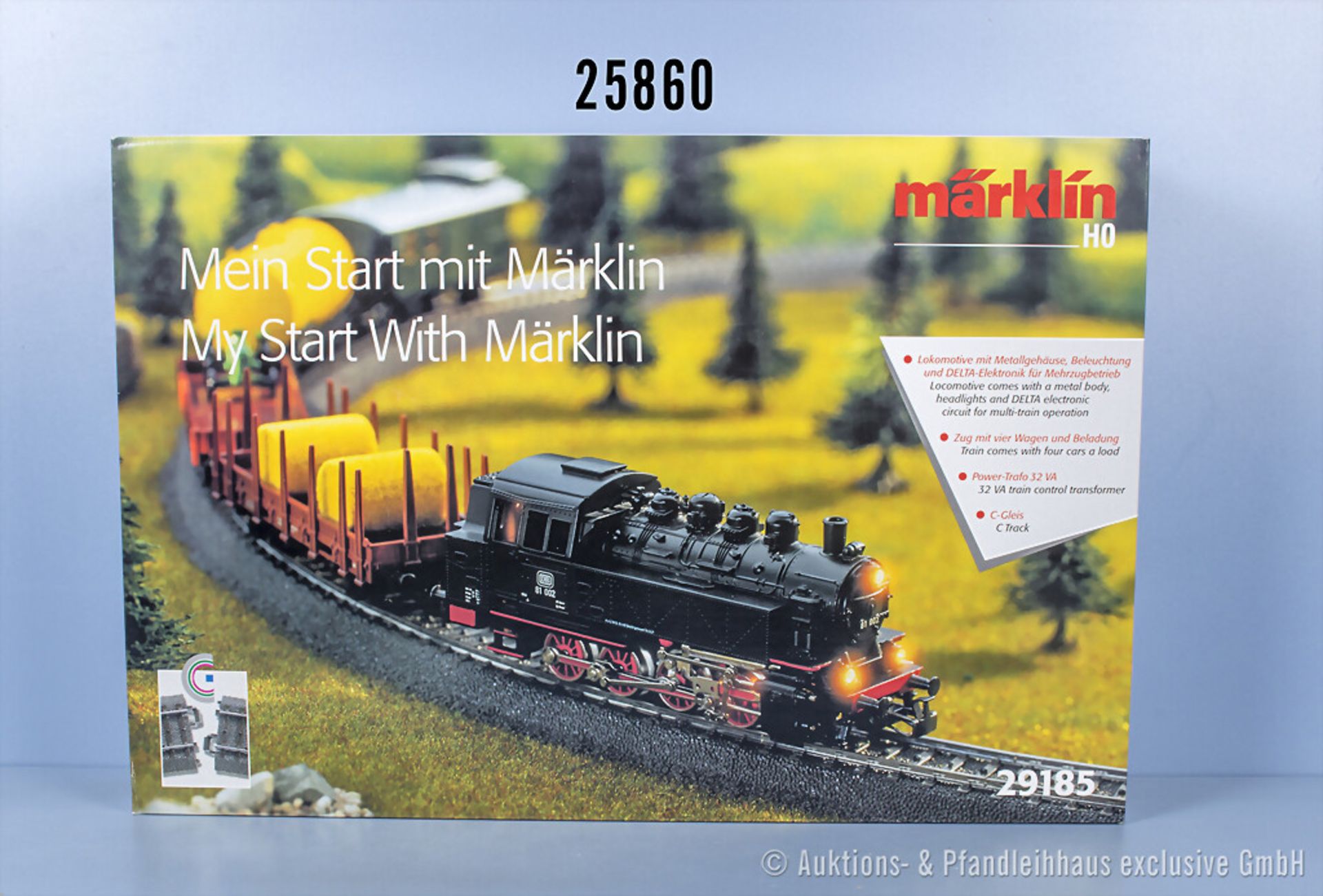 Märklin Delta digital H0 29185 Startset Güterzug mit Tenderlok der DB, BN 81 002, 4 ...