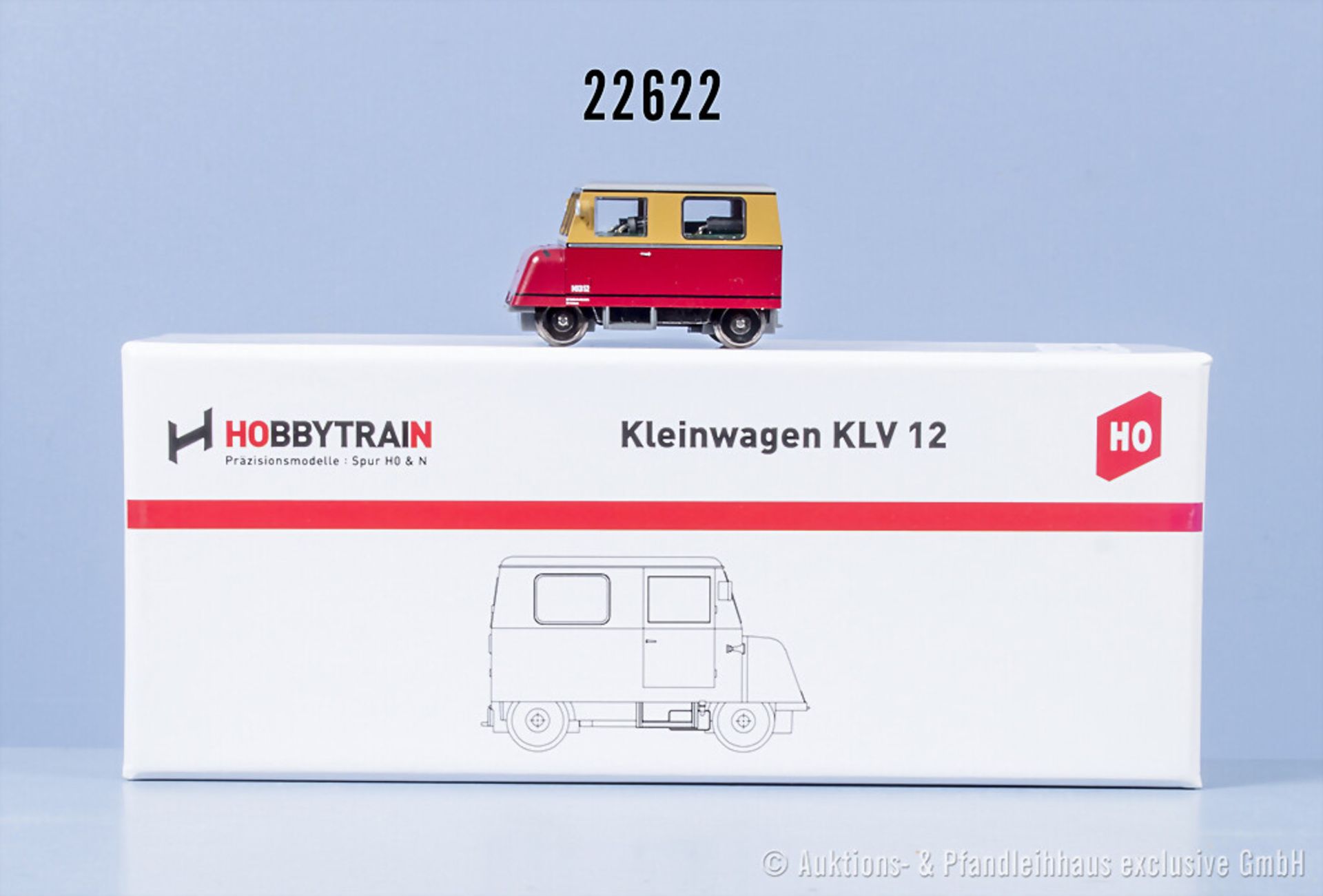 Hobbytrain H0 14500 Draisine KLV 12 der Märkischen Kleinbahn, Z 0-1, in OVP, mit ...