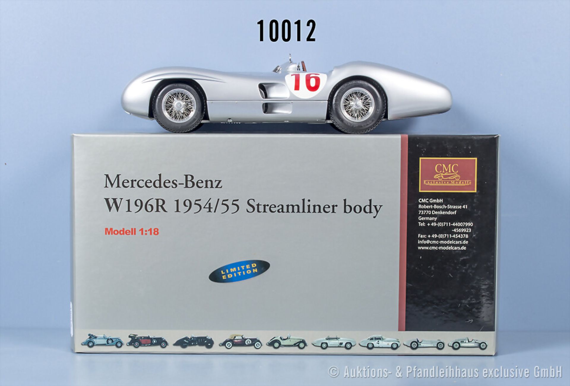 CMC M-057 Mercedes-Benz W196R 1954/55 Streamliner body, Metall, 1:18, Z 0, OVP, ...