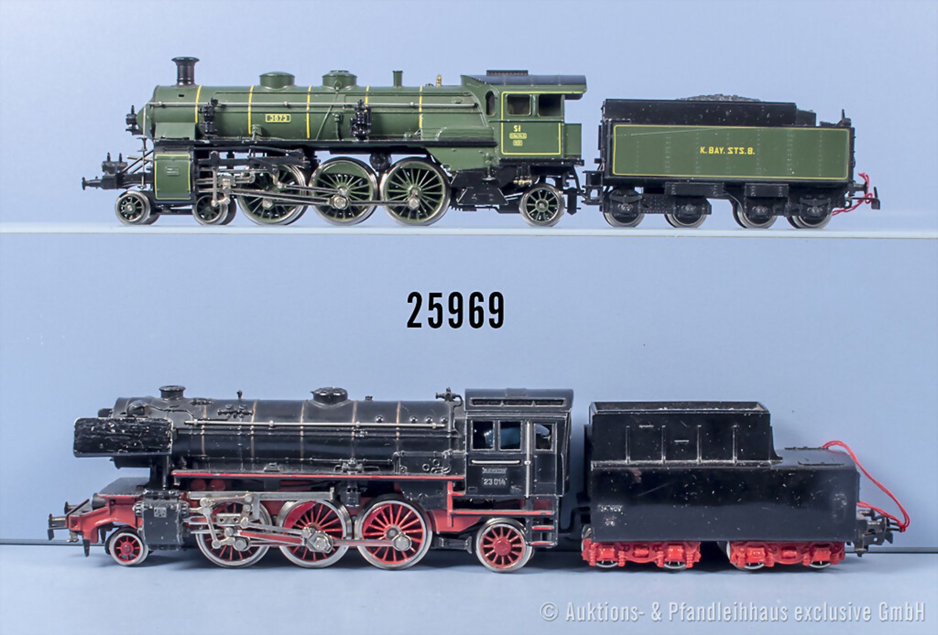 2 Märklin Hamo H0 Loks, dabei Schlepptenderlok der DB, BN 23 014 und Schlepptenderlok ...