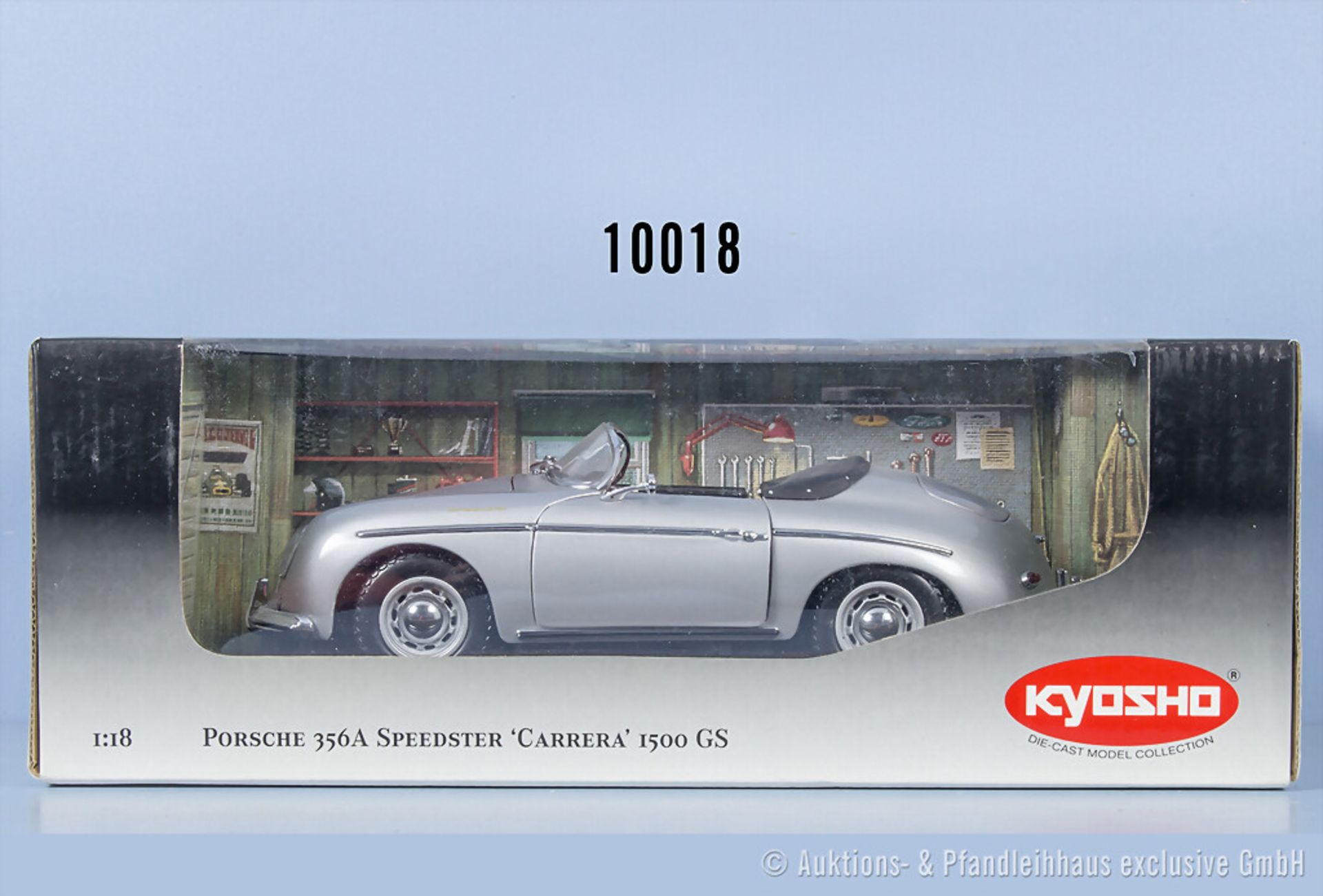 Kyosho für Minichamps Porsche 356A Speedster "Carrera" 1500 GS, 8013S0, Metall, 1:18, Z ...