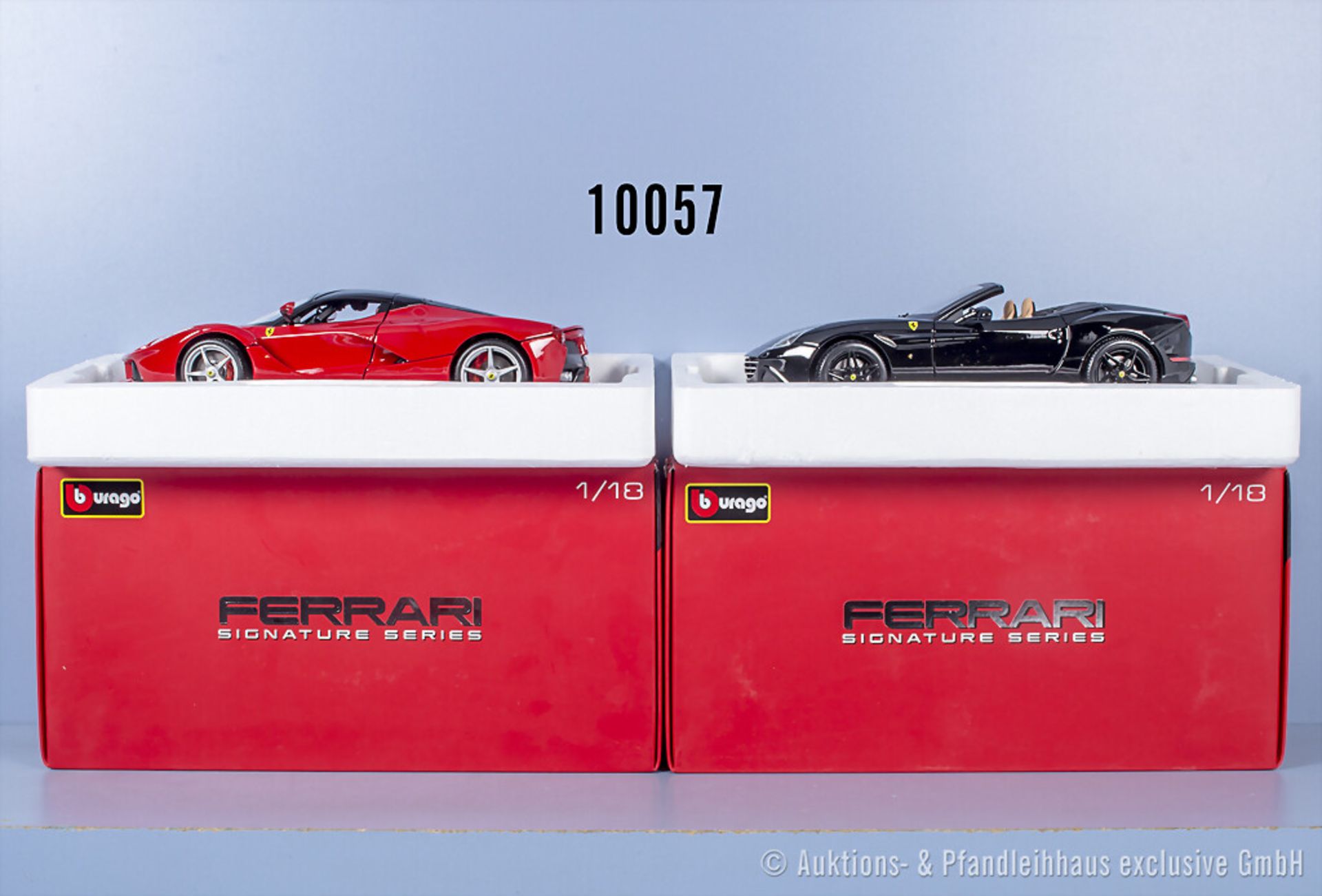 2 Bburago Modellfahrzeuge, La Ferrari, 11731 und Ferrari California T (Open Top), ...