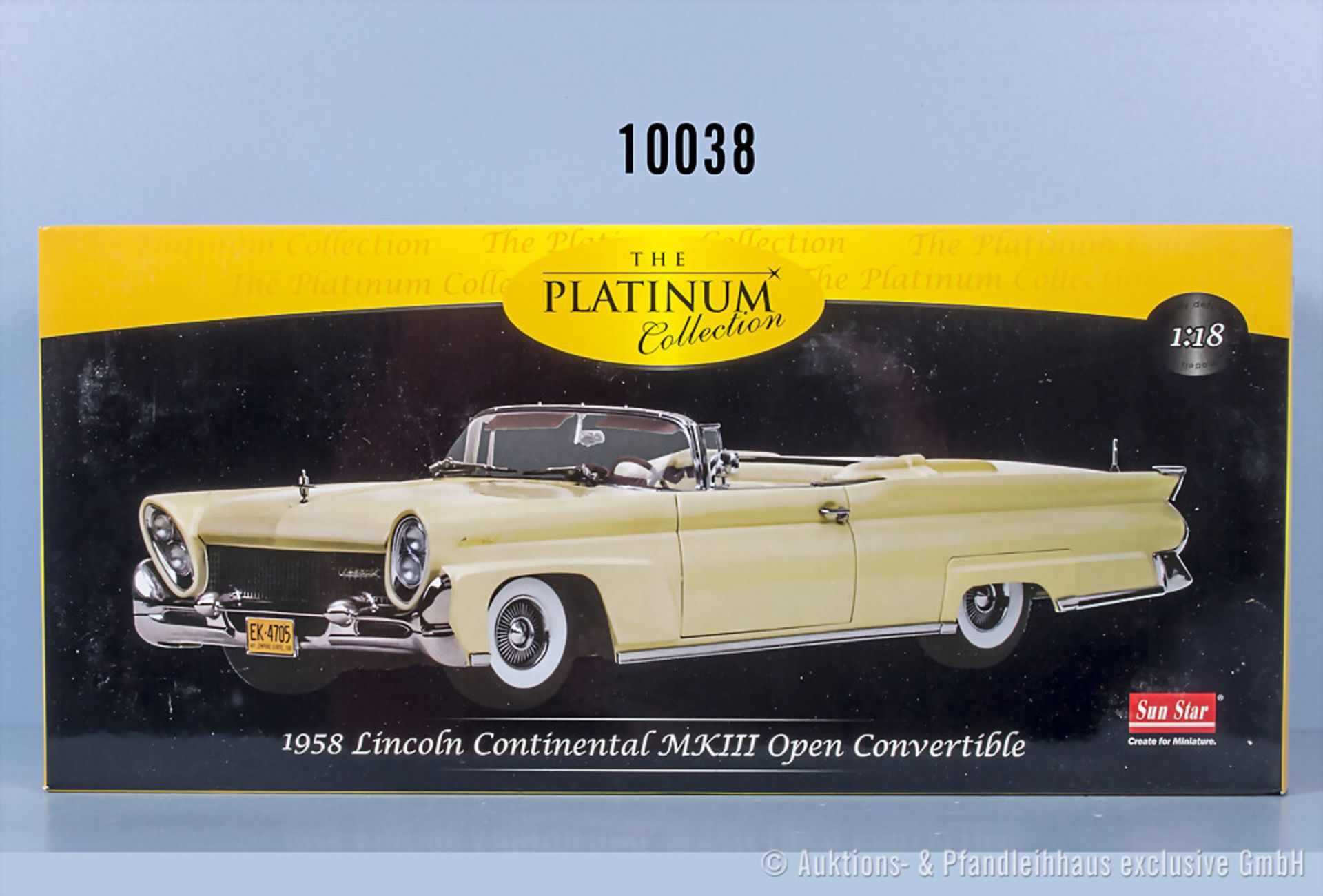 Sun Star The Platinum Collection 1958 Lincoln Continental MKIII Open Convertible, 4705, ...