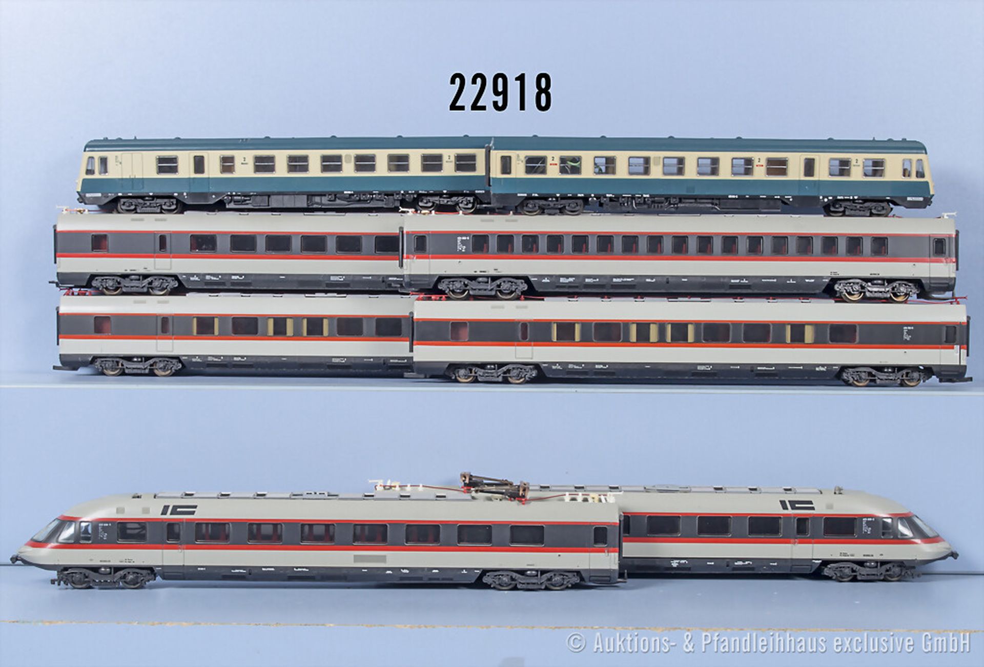 Lima H0, dabei 6-teiliger E-Triebzug der DB, BN 403 006-1 und 2-teiliger Dieseltriebzug ...