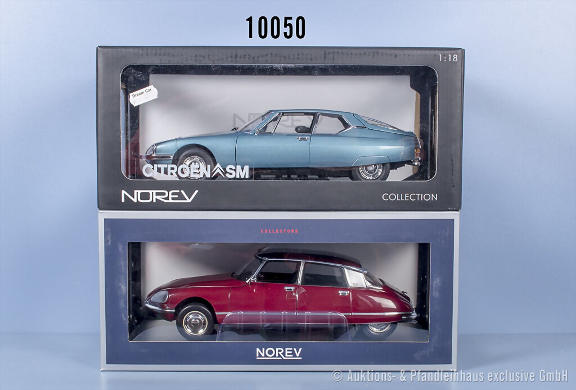 2 Norev Modellfahrzeuge, Citroen DS23, 181568 und Citroen SM, 181589, Metall, 1:18, Z ...