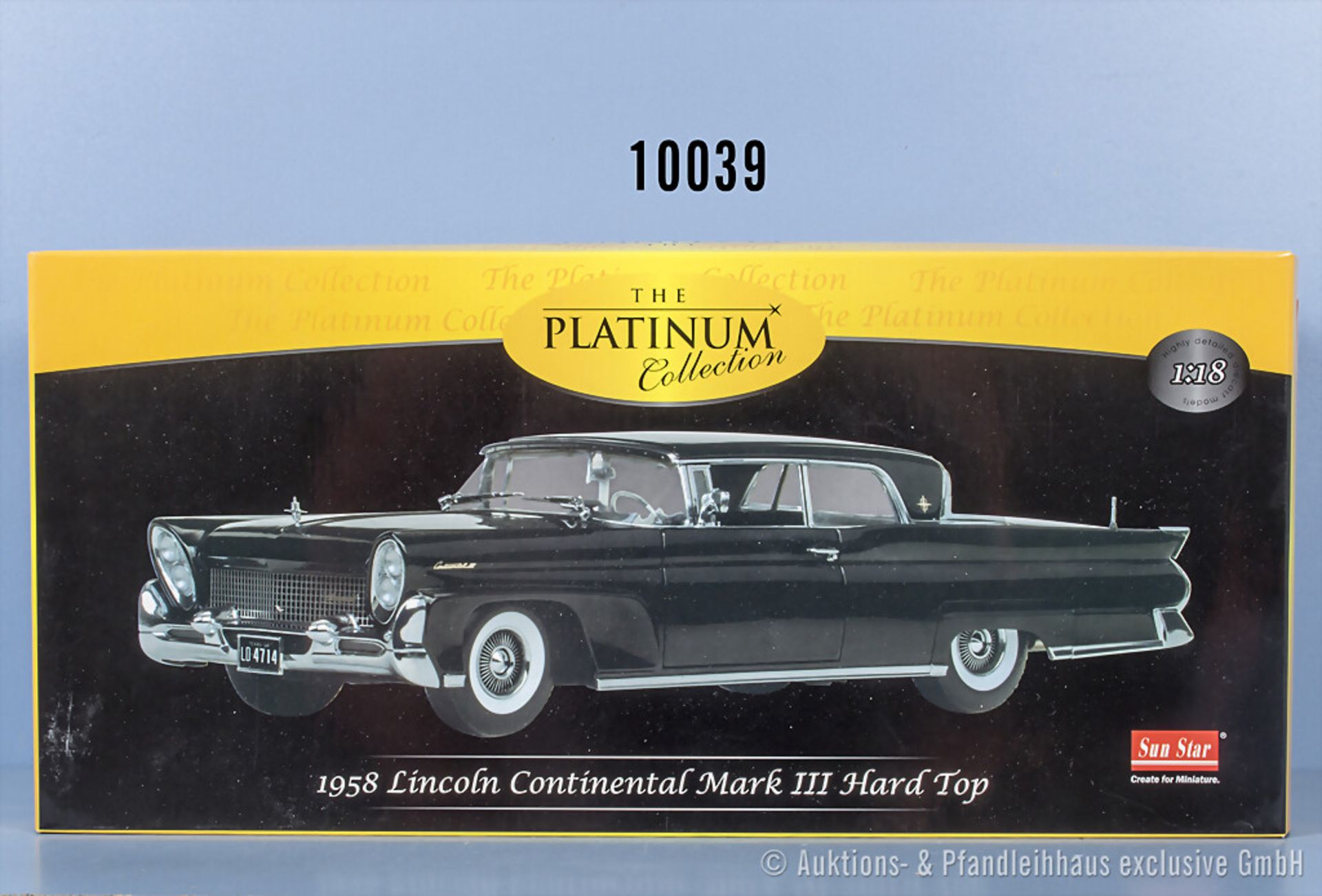 Sun Star The Platinum Collection 1958 Lincoln Continental Mark III Hard Top, 4714, ...