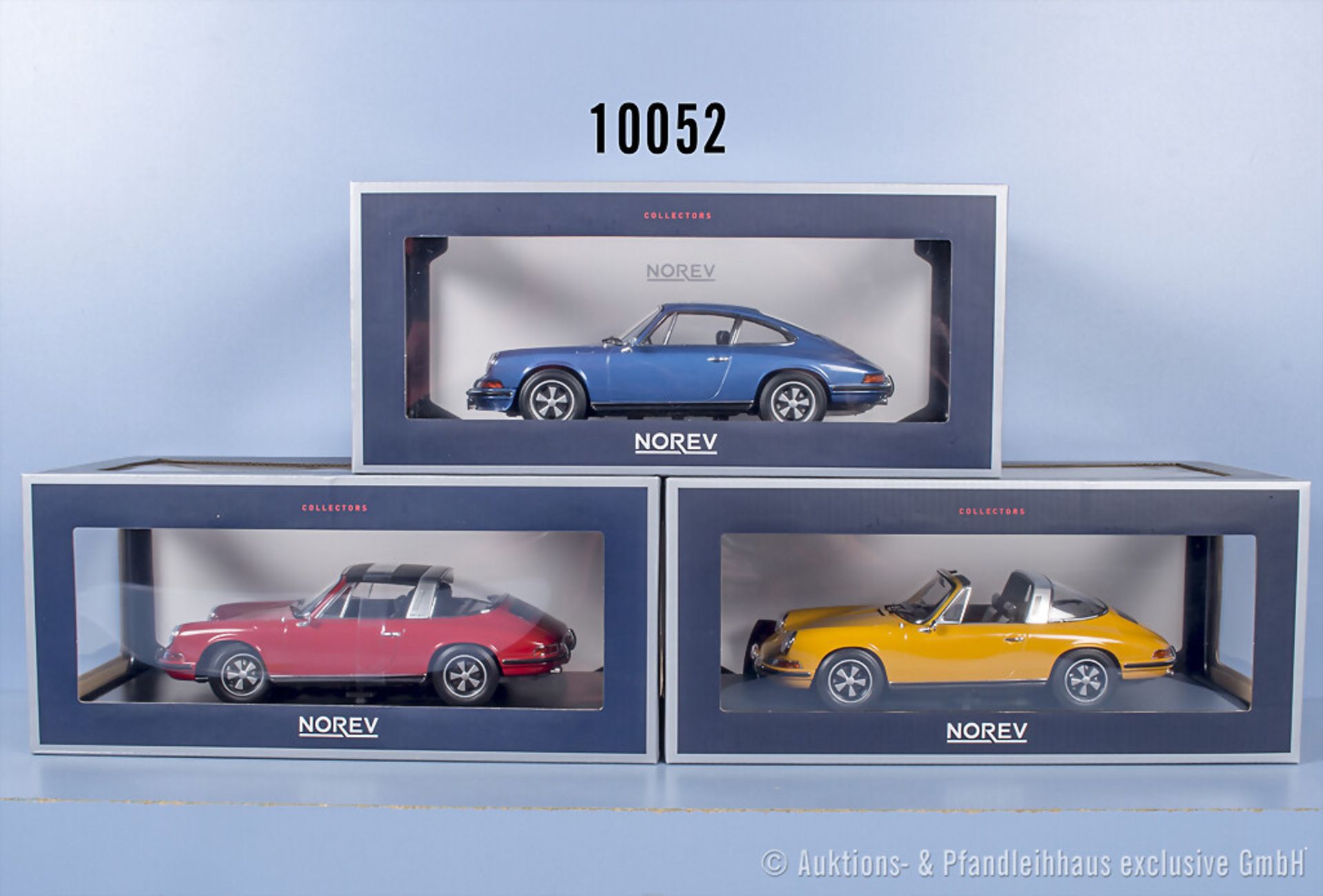 3 Norev Modellfahrzeuge, Porsche 911 S, 187641, Porsche 911 Targa 1969, 187633 und ...