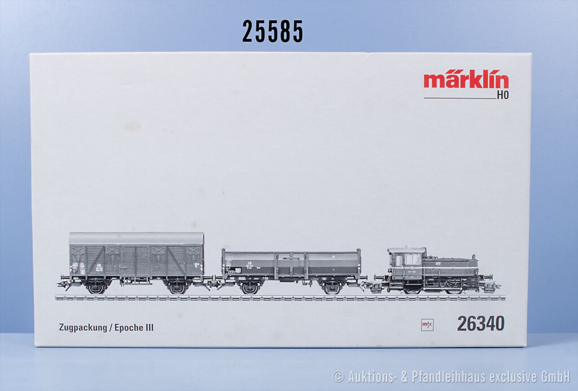 Märklin mfx digital H0 26340 Güterzugset mit Diesellok der DB, BN 11251 und 2 Wagen, Z ...