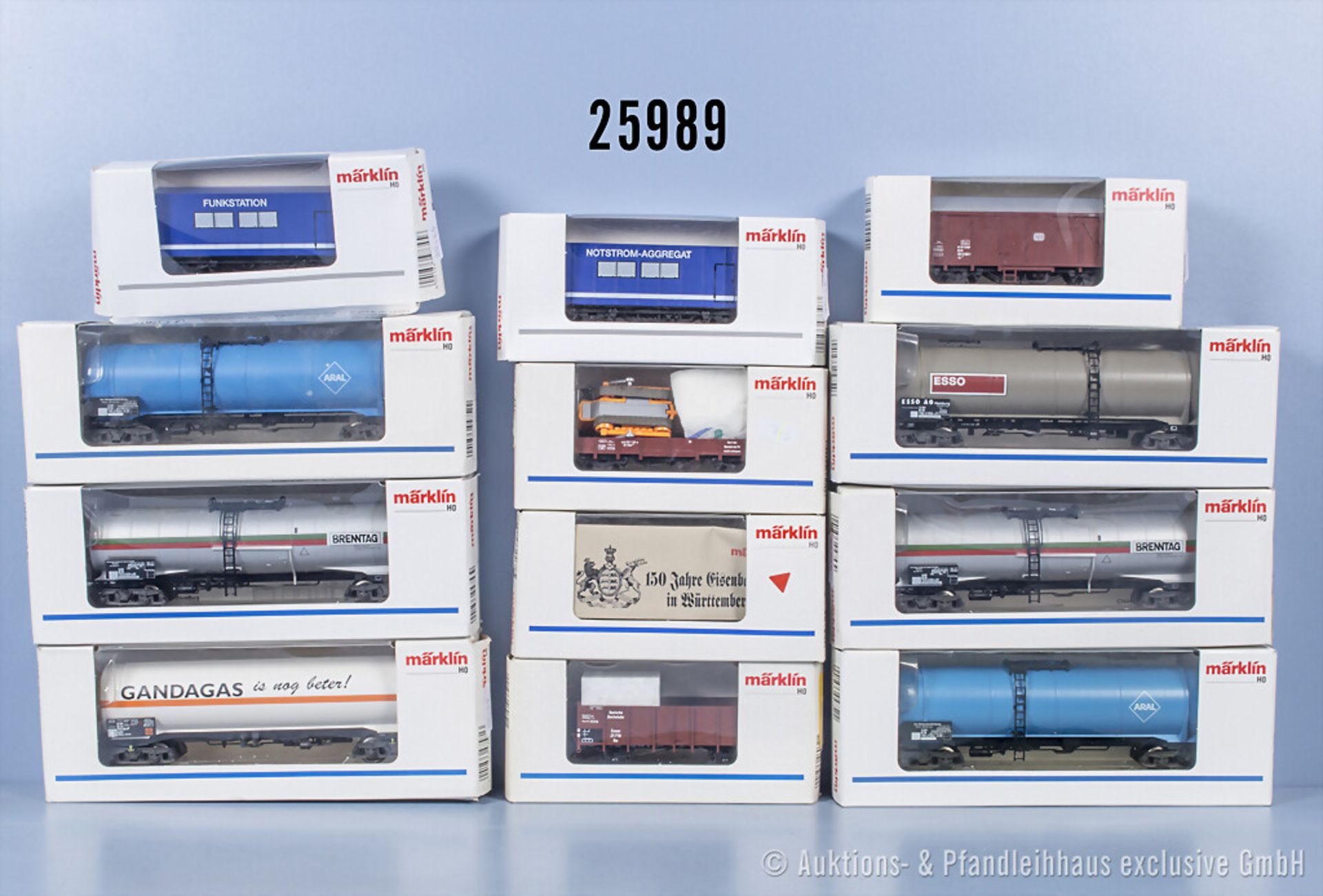 12 Märklin H0 Wagen, dabei 4410, 4424, 4678, 2 x 4752, 2 x 4753, 4754, 00758-04, ...