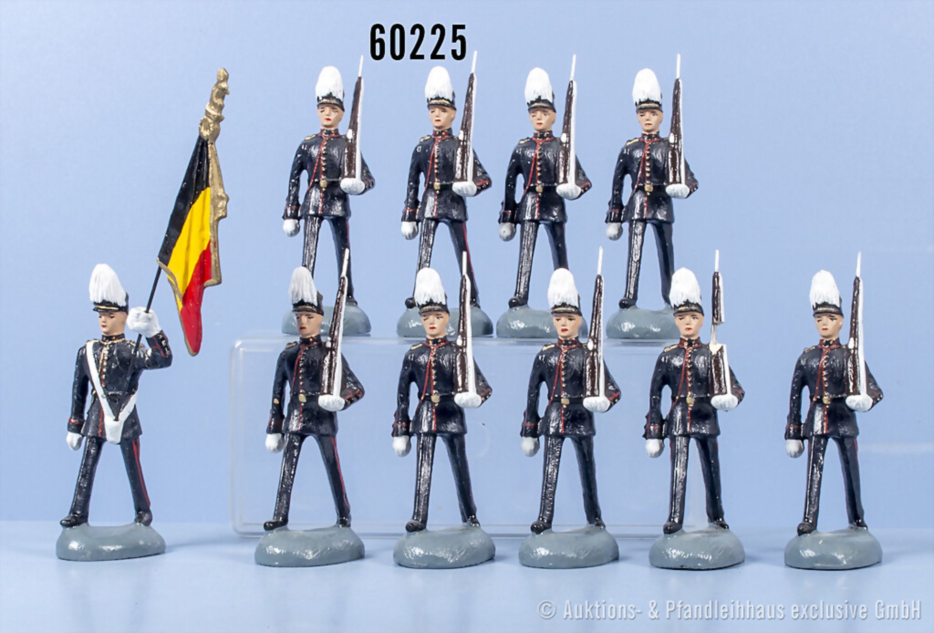 10 Durso Figuren École Royale Militaire dabei 1 Fahnenträger, Masse, 7 cm, Z ...