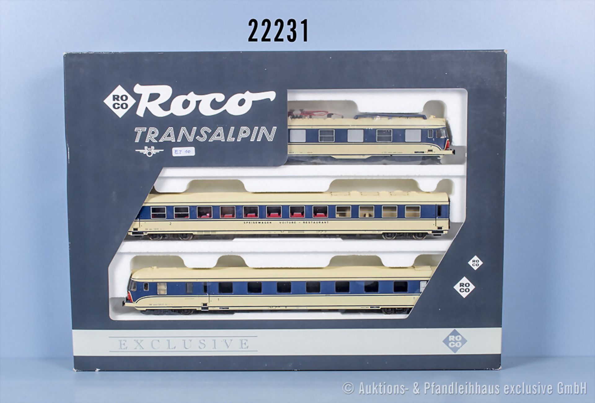 Roco H0 43053 3-teiliger E-Triebzug Trans Alpin der ÖBB, BN 4010.05, Z 0-1, in ...