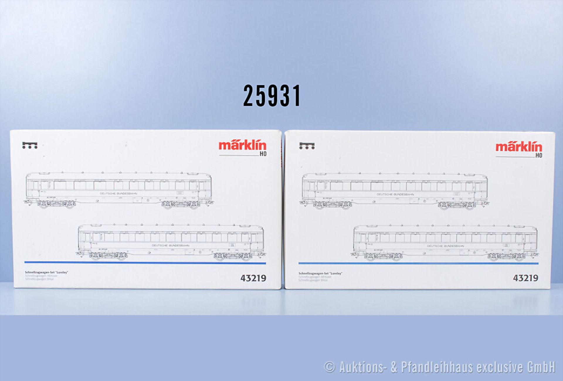 2 Märklin H0 43219 Ergänzungswagenset "Loreley",  Z 1, in ...