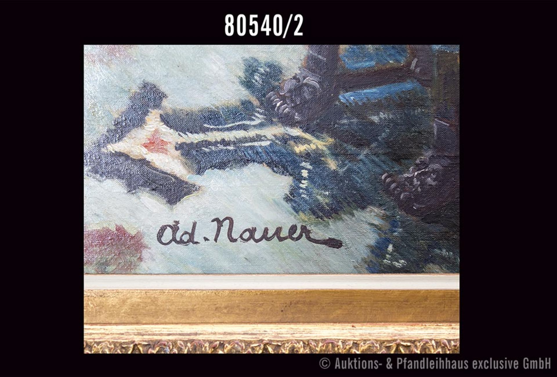 Adolf Nauer, (1893 München - 1966 ebd.) Der Kunsthändler mit dem Flügelaltar,   Öl auf ... - Bild 2 aus 2