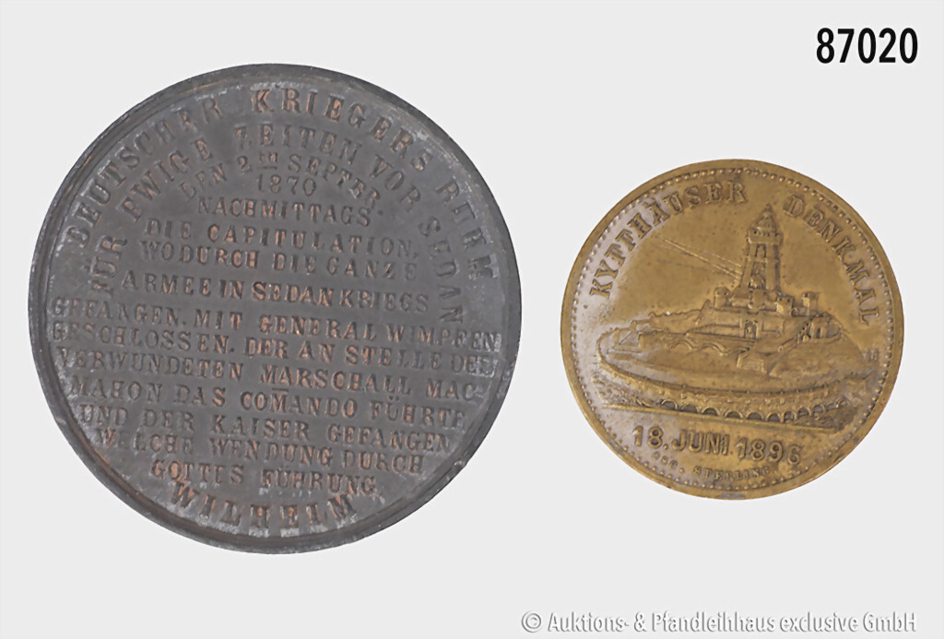 Konv. Preußen, Medaille o. J. (1870), Wilhelm I. (1861-1888), auf die Kapitulation der ... - Bild 2 aus 2