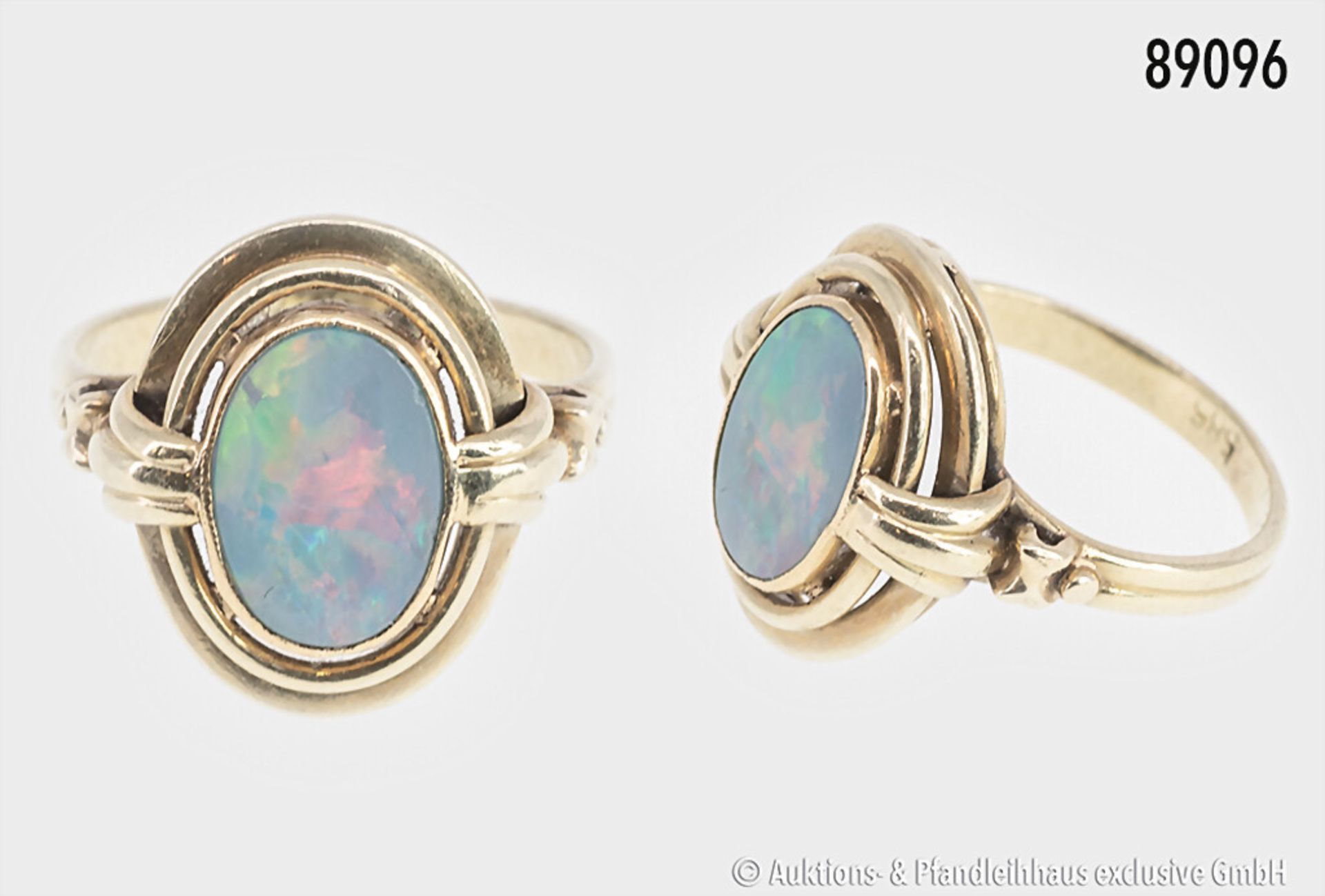 Ring, 585 Gelbgold, mit Opal-Dublette, 4,24 g, Größe ...