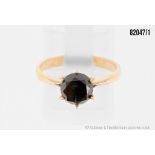 Ring, 585 Gelbgold, mit einem schwarz behandelten Diamanten, ca. 1,30 ct., 6,72 g, ...