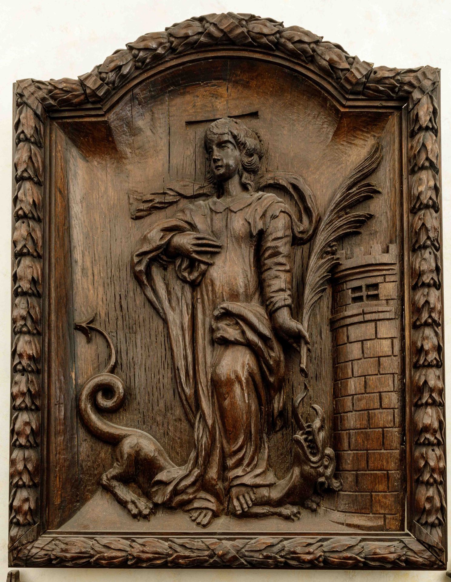 Paire de panneaux de noyer allemands sculptés de l'Ascension du Christ et l'Assomption de Marie - Bild 7 aus 19