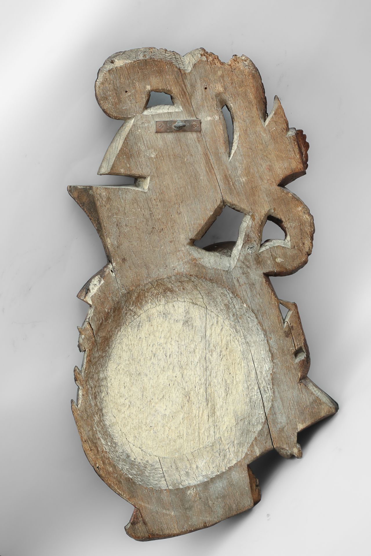 Paire d'armoiries en forme de torsos de chevaliers en armure Bois de chêne 17 eme siècle - Image 4 of 4