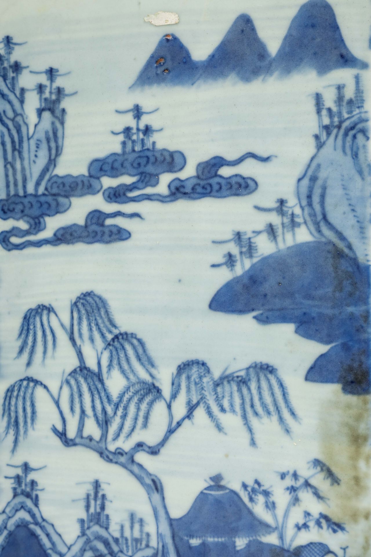 Suite de neuf pots à thé quadrangulaire en porcelaine blanche décoré en bleu sous couverte de - Image 47 of 47