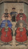 Peinture illustrant les portraits d’ancêtres qui sont une tradition familiale et artistique en Chine