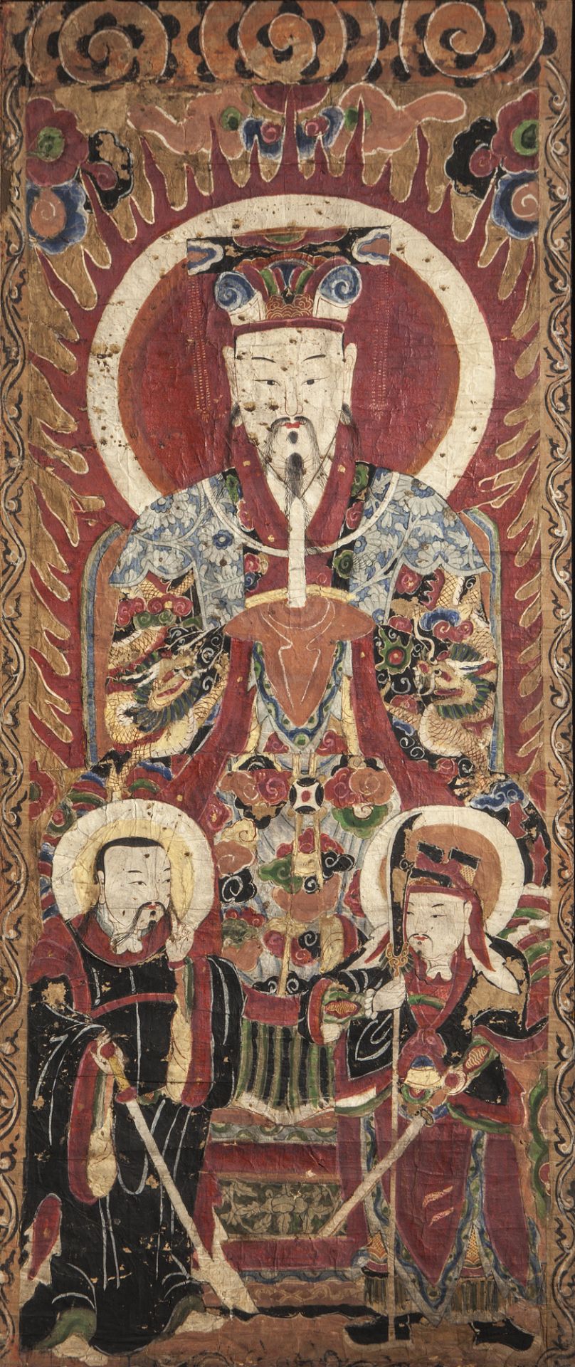 Suite d’un même ensemble de 12 grandes peintures Taoïstes , représentant les seigneurs du monde - Bild 12 aus 12