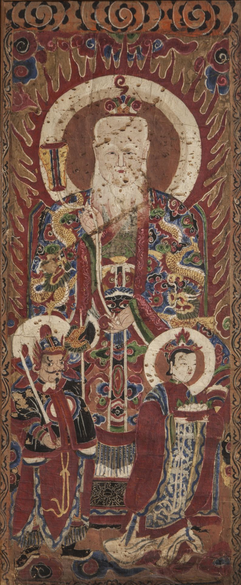 Suite d’un même ensemble de 12 grandes peintures Taoïstes , représentant les seigneurs du monde - Bild 8 aus 12