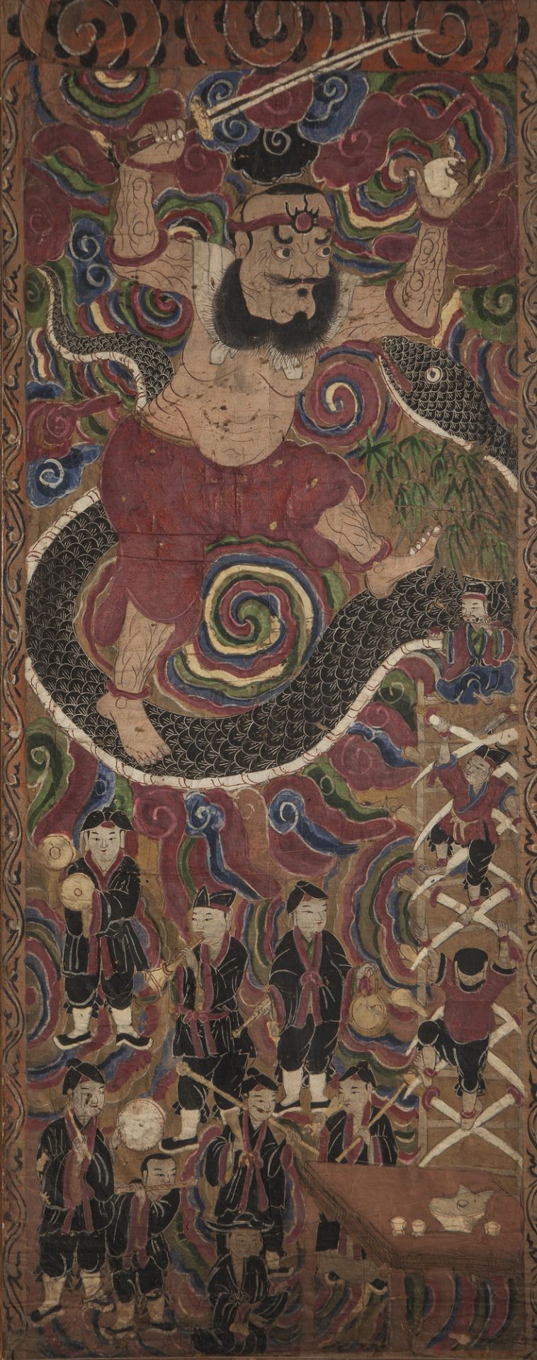 Suite d’un même ensemble de 12 grandes peintures Taoïstes , représentant les seigneurs du monde - Bild 6 aus 12