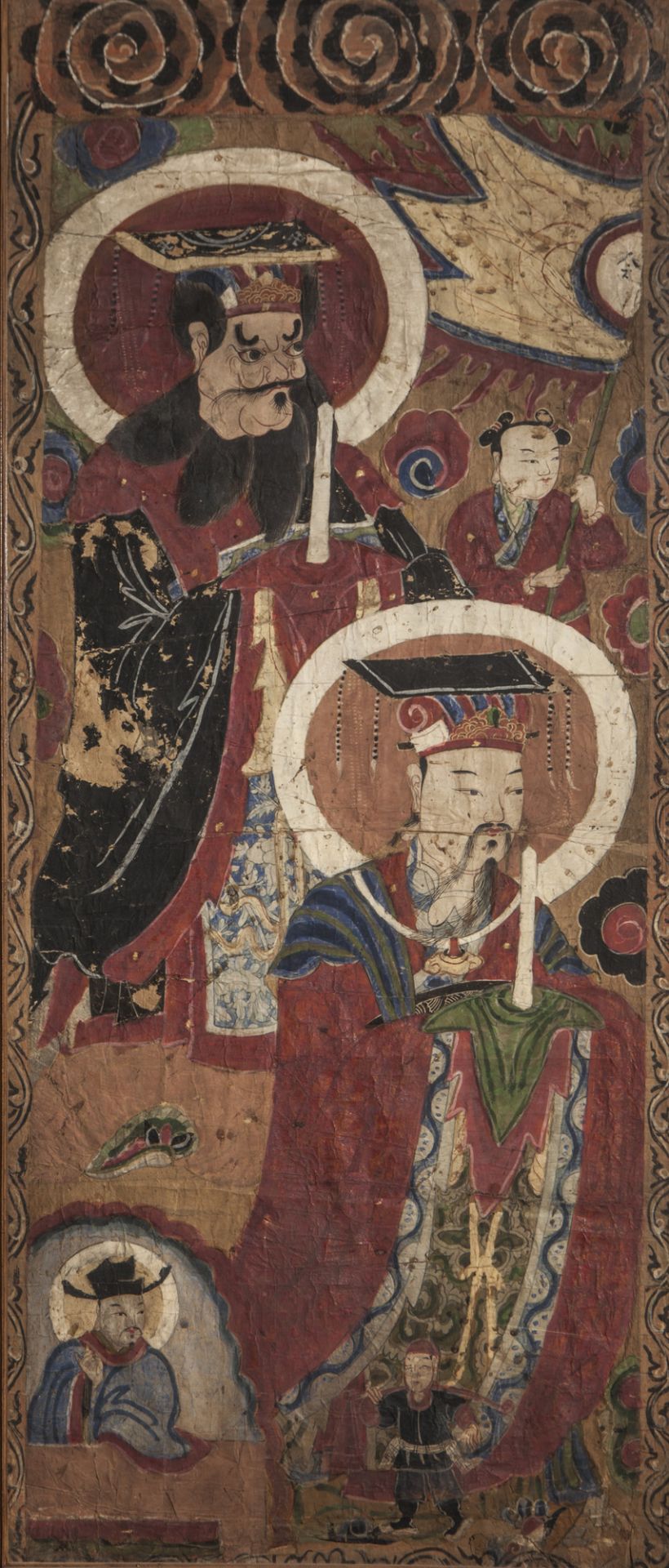 Suite d’un même ensemble de 12 grandes peintures Taoïstes , représentant les seigneurs du monde - Bild 7 aus 12