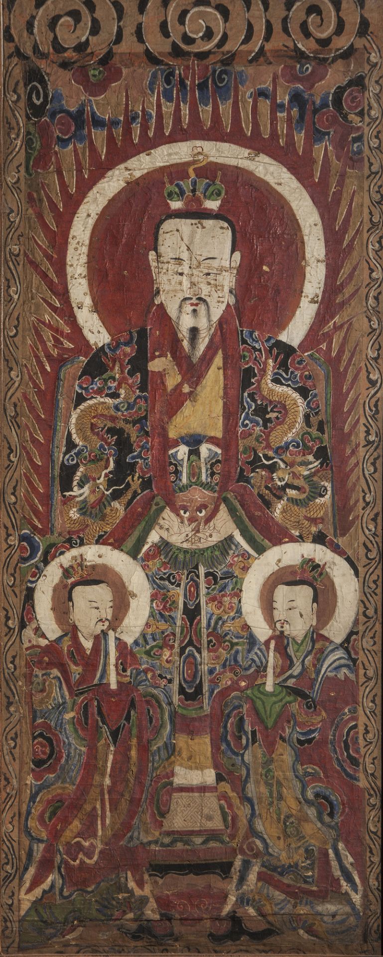 Suite d’un même ensemble de 12 grandes peintures Taoïstes , représentant les seigneurs du monde - Bild 4 aus 12