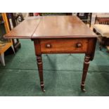 VICTORIAN MAHOGANY DROPLEAF TEA TABLE