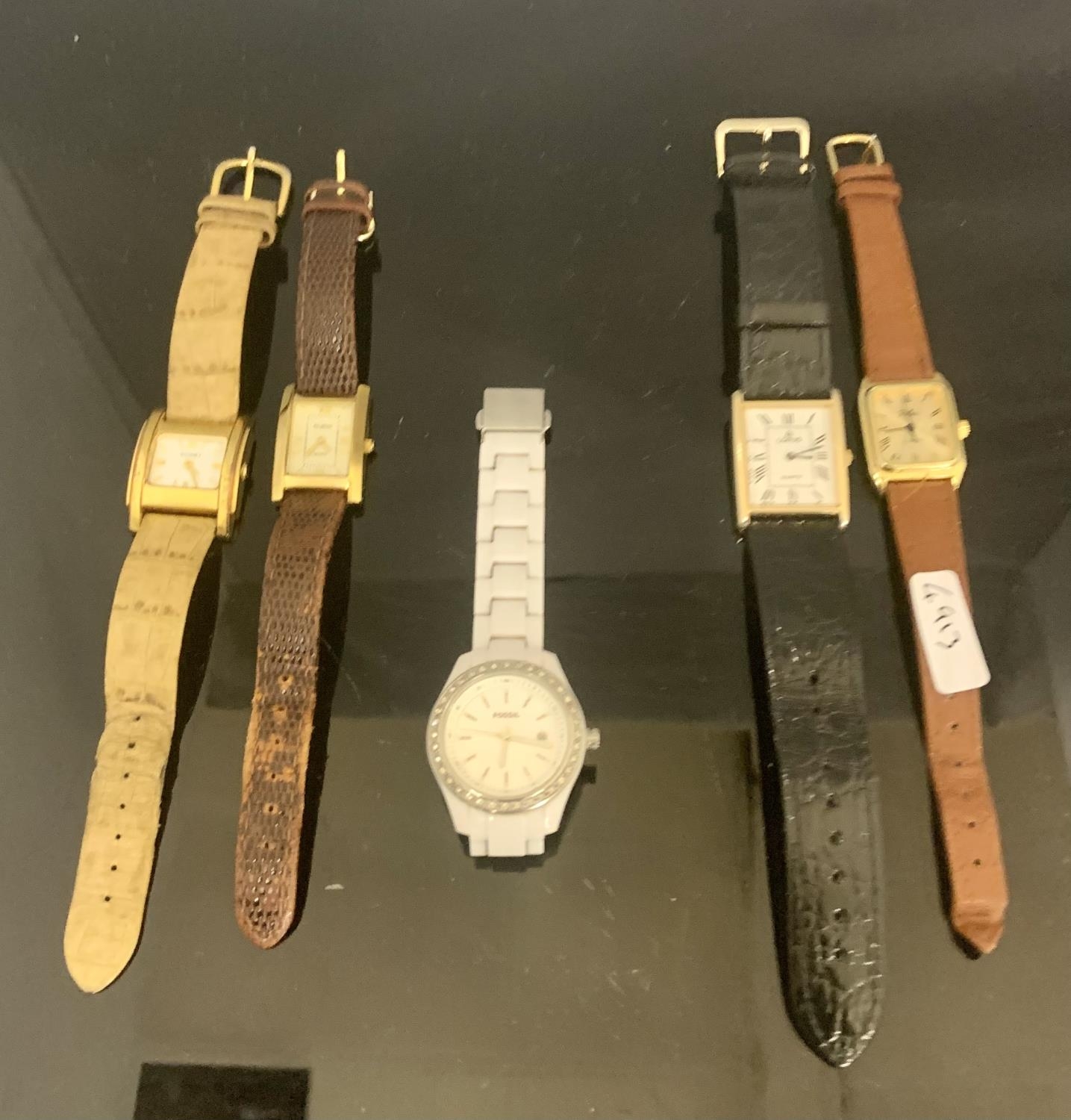 5 VARIOUS QUARTZ WRISTWATCHES INCL -ALL NEED BATTERIES