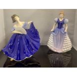 2x ROYAL DOULTON LADY FIGURINES: i. CHARLOTTE - HN3658 C.1994 - BY NADA M PEDLEY H: 8" ii.