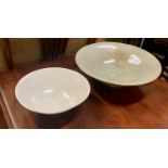CHINESE CIRCULAR OPEN CRACKLE GLAZE BOWL 27.5CM/11.75 WITH 4 MARK TO BASE" & 1 OTHER