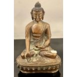 A GOOD QUALITY CHINESE BRONZE BUDDAH - H:14CM