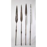 YAKOMA, NGBANDI, SANGO Congo Kinshasa - Group of 4 ornamental spears