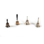 Lot consisting of four silver bells, England 19th-20th centuries