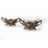 Pair of silver salt cellars, Germany late 19th century - early 20th century