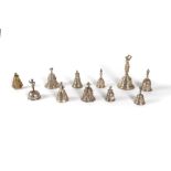 Lot consisting of eleven silver bells, England 19th-20th centuries